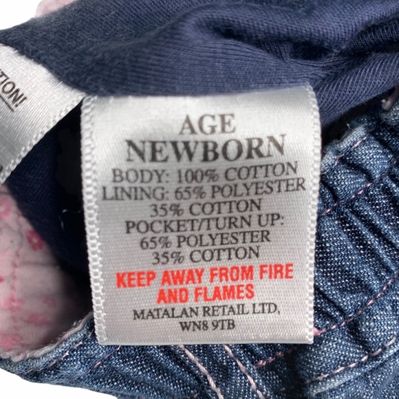 Newborn jean pants w embroideries GUC - Picture 9 of 9